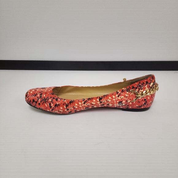Rachel Zoe Multi Colored flats with gold chain detail on heel size 11M - Picture 8 of 12